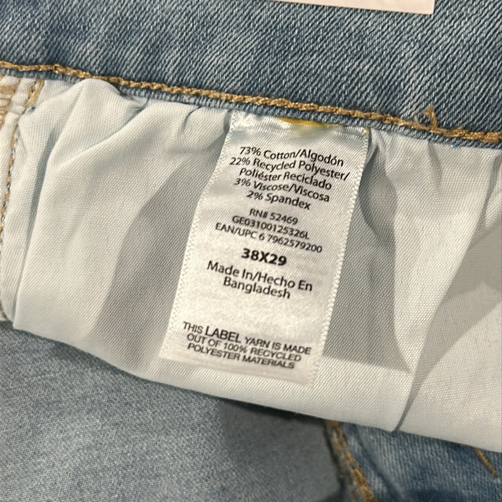 NOT FOR SALE George Stretch Denim Jeans Light Blue Size 38x29 - Picture 7 of 7